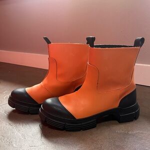 Ganni Recycled Rubber Chelsea Lug Boots
